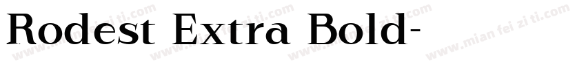 Rodest Extra Bold字体转换